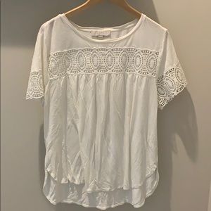 LOFT SS lace tee